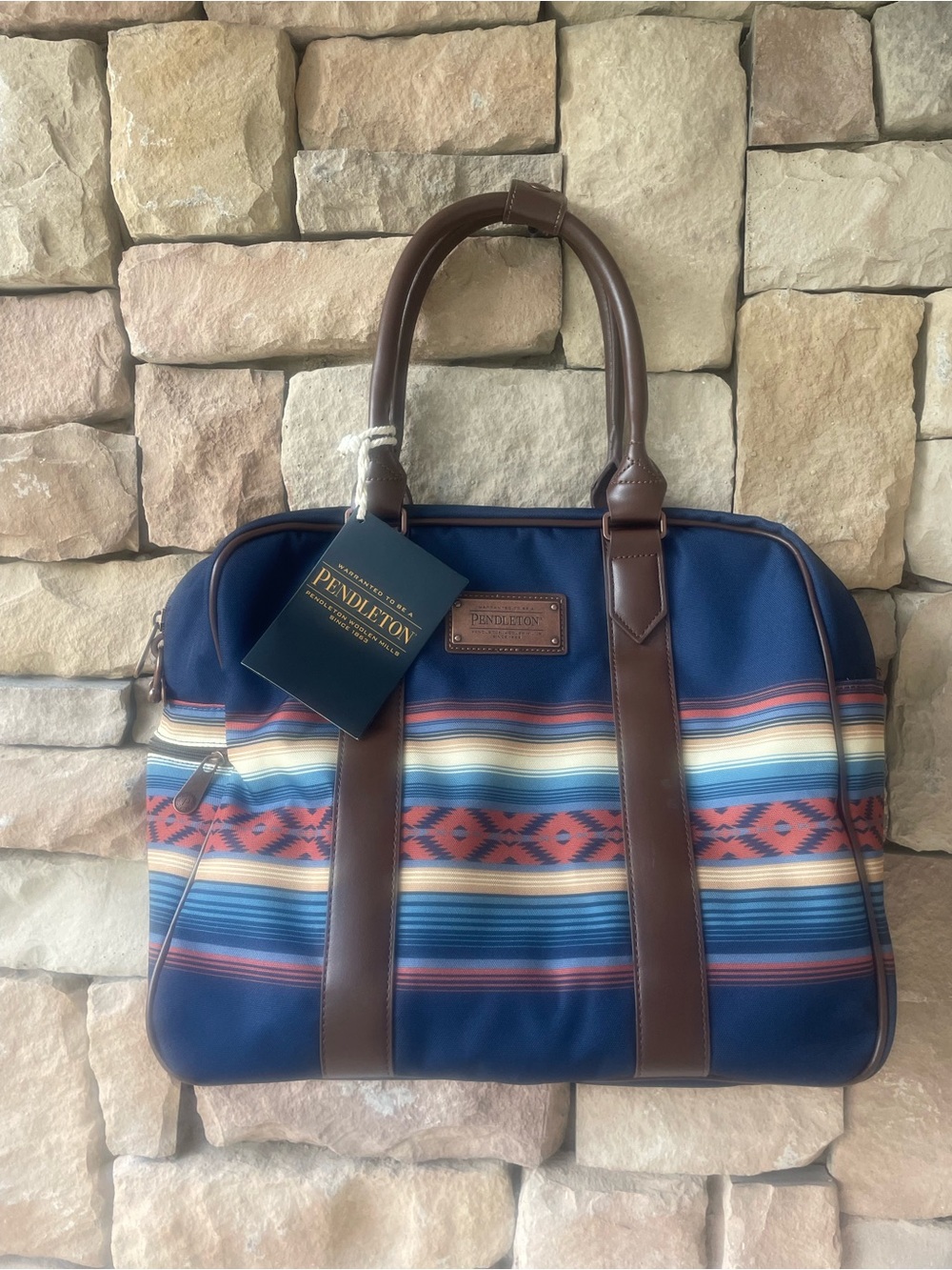 Pendleton Travel Bag Weekender Tote Navy RARE